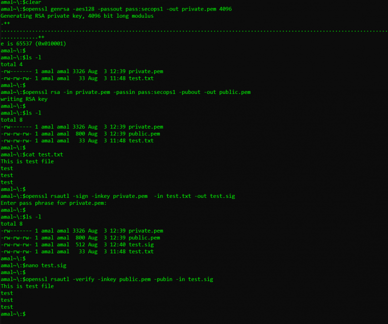 OpenSSL Generating Private And Public Key Pair Amal Mammadov